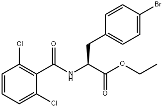 ETHYL (2S)-3-(4-BROMOPHENYL)-2-[(2,6-DICHLOROBENZOYL)AMINO]PROPANOATE 结构式