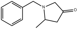 1-苄基-5-甲基吡咯烷-3-酮 结构式