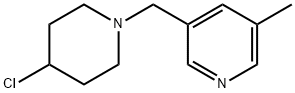 N-[(5-甲基-3-吡啶基)甲基]-4-氯哌啶 结构式