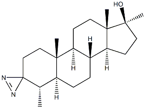 (4ALPHA,5ALPHA,17BETA)-4,17-二甲基螺[雄甾烷-3,3'-[3H]双吖丙啶]-17-醇 结构式