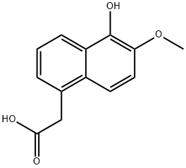 2-(5-羟基-6-甲氧基萘-1-基)乙酸 结构式