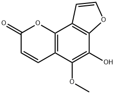 6-羟基-5-甲氧基-2H-呋喃并[2,3-H]-1-苯并吡喃-2-酮 结构式