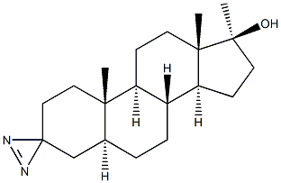 (5ALPHA,17BETA)-17-甲基螺[雄甾烷-3,3'-[3H]双吖丙啶]-17-醇 结构式