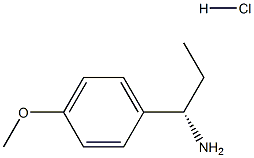 (S)-1-(4-甲氧基苯基)丙-1-胺盐酸盐 结构式