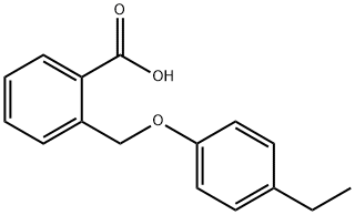 2-(4-乙基苯氧基甲基)苯甲酸 结构式