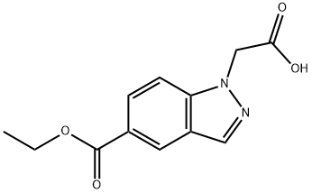 1-CarboxyMethyl-5-ethoxycarbonylindazole 结构式