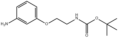 2-(3-氨基苯氧基乙胺基)甲酸叔丁酯 结构式