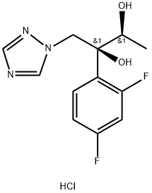 (2S,3S)-2-(2,4-二氟苯基)-1-(1H-1,2,4-三唑-1-基)-2,3-丁二醇单盐酸盐 结构式