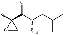 (2S)-2-氨基-4-甲基-1-[(2R)-2-甲基环氧乙烷基]-1-戊酮 结构式