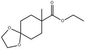 8-甲基-1,4-二氧螺[4,5]葵烷-8-甲酸乙酯 结构式