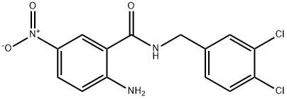 2-aMino-N-(3,4-dichlorobenzyl)-5-nitrobenzaMide 结构式
