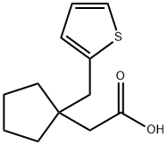 2-(1-(噻吩-2-基甲基)环戊基)乙酸 结构式