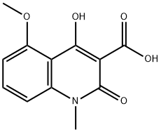 4-羟基-5-甲氧基-1-甲基-2-氧代-1,2-二氢喹啉-3-羧酸 结构式