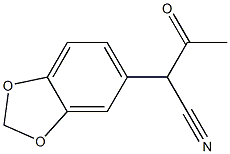 2-(苯并[D][1,3]二氧代-5-基)-3-氧代丁腈 结构式
