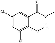 2-溴甲基-3,5-二氯苯甲酸甲酯 结构式