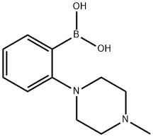 2-(4-甲基哌嗪-1-基)苯基硼酸 结构式