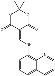2,2-二甲基-5-[(8-喹啉基氨基)亚甲基]-1,3-二恶烷-4,6-二酮 结构式