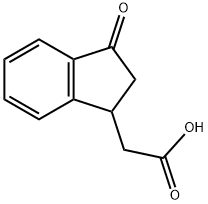 2-(3-氧代茚满-1-基)乙酸 结构式