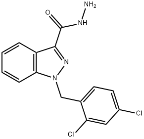 1-(2,4-二氯苄基)-1H-吲唑-3-碳酰肼 结构式