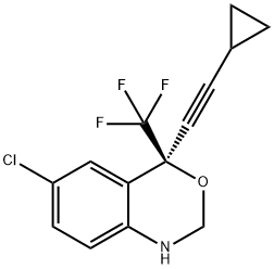 (4S)-6-Chloro-4-(2-cyclopropylethynyl)-1,4-dihydro-4-(trifluoroMethyl)-2H-3,1-
benzoxazine 结构式