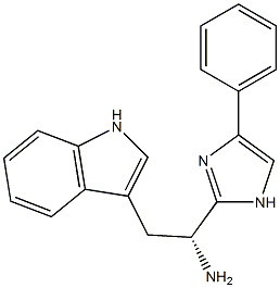 (S) -2-(1H-吲哚-3-基)-1-(4-苯基-1H-咪唑-2-基)乙胺 结构式