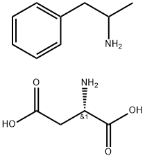 ASPARTIC ACID - (2R)-1-PHENYL-2-PROPANAMINE (1:1) 结构式