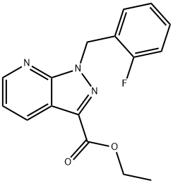 1-(2-氟苄基)-1H-吡唑并[3,4-B]吡啶-3-羧酸乙酯 结构式