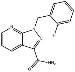 1-(2-氟苄基)-1H-吡唑并[3,4-B]吡啶-3-甲酰胺 结构式
