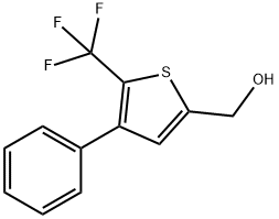 (4-Phenyl-5-(trifluoroMethyl)thiophen-2-yl)Methanol 结构式