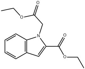 3-乙氧羰基甲基-1H-吲哚-2-乙酯 结构式