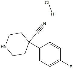 4-(4-氟苯基)哌啶-4-甲腈盐酸盐 结构式