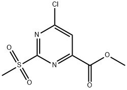 6-氯-2-(甲基磺酰基)嘧啶-4-羧酸乙酯 结构式