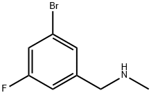 1-(3-溴-5-氟苯基)-N-甲基甲胺 结构式