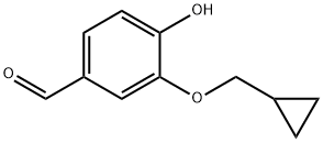 3-环丙基甲氧基-4-羟基苯甲醛 结构式