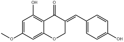 3-(4-羟基苯亚甲基)-5-羟基-7-甲氧基色满-4-酮 结构式