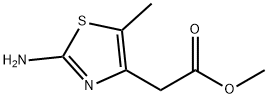 (2-氨基-5-甲基-1,3-噻唑-4-基)乙酸甲酯 结构式