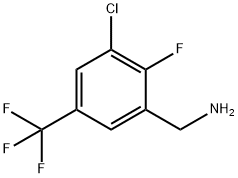 3-氯-2-氟-5-三氟甲基苄胺 结构式