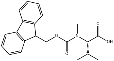 FMOC-N-甲基-DL-缬氨酸 结构式