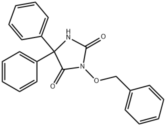3-(苄氧基)-5,5-二苯基咪唑啉-2,4-二酮 结构式