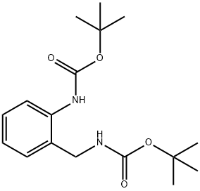 2-BOC-氨基苄基氨基甲酸叔丁酯 结构式