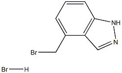 4-(溴甲基)-1氢-吲唑氢溴酸盐 结构式