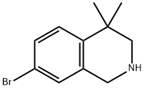 7-BROMO-4,4-DIMETHYL-1,2,3,4-TETRAHYDRO-ISOQUINOLINE 结构式