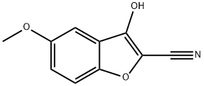 3-羟基-5-甲氧基苯并呋喃-2-甲腈 结构式