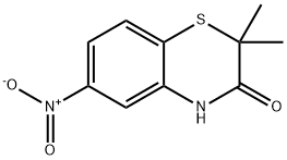 2,2-二甲基-6-硝基-2H-1,4-苯并噻嗪-3(4H)-酮 结构式