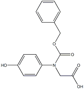 N-苄氧羰基-4-羟基-D-2-苯基甘氨酸 结构式