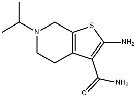 2-氨基-6-(丙-2-基)-4,5,6,7-四氢噻吩并[2,3-C]吡啶-3-甲酰胺 结构式