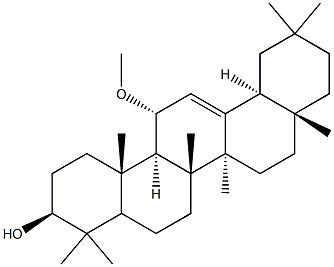 3BETA-羟基-11ALPHA-甲氧基-齐墩果-12-烯 结构式