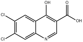 6,7-二氯-4-羟基3-喹啉羧酸 结构式