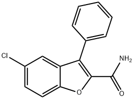 5-氯-3-苯基苯并呋喃-2-甲酰胺 结构式