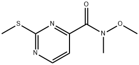 N-甲氧基-N-甲基-2-(甲硫基)嘧啶-4-酰胺 结构式